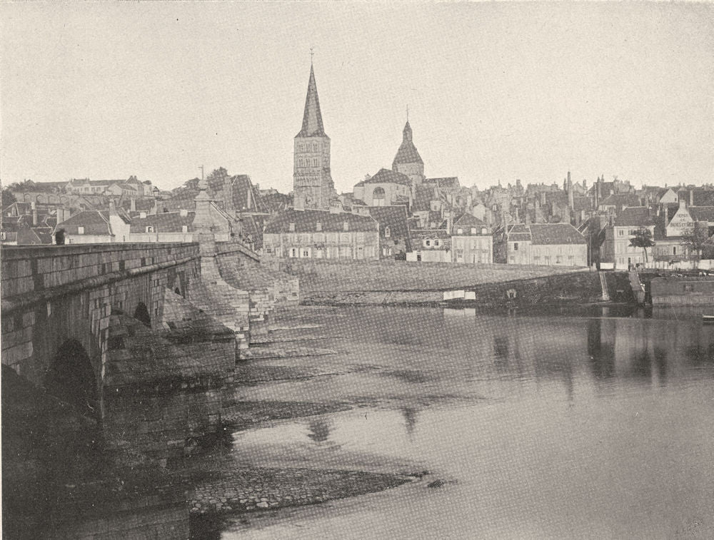NIÈVRE. La Charité- Vue générale 1905 old antique vintage print picture